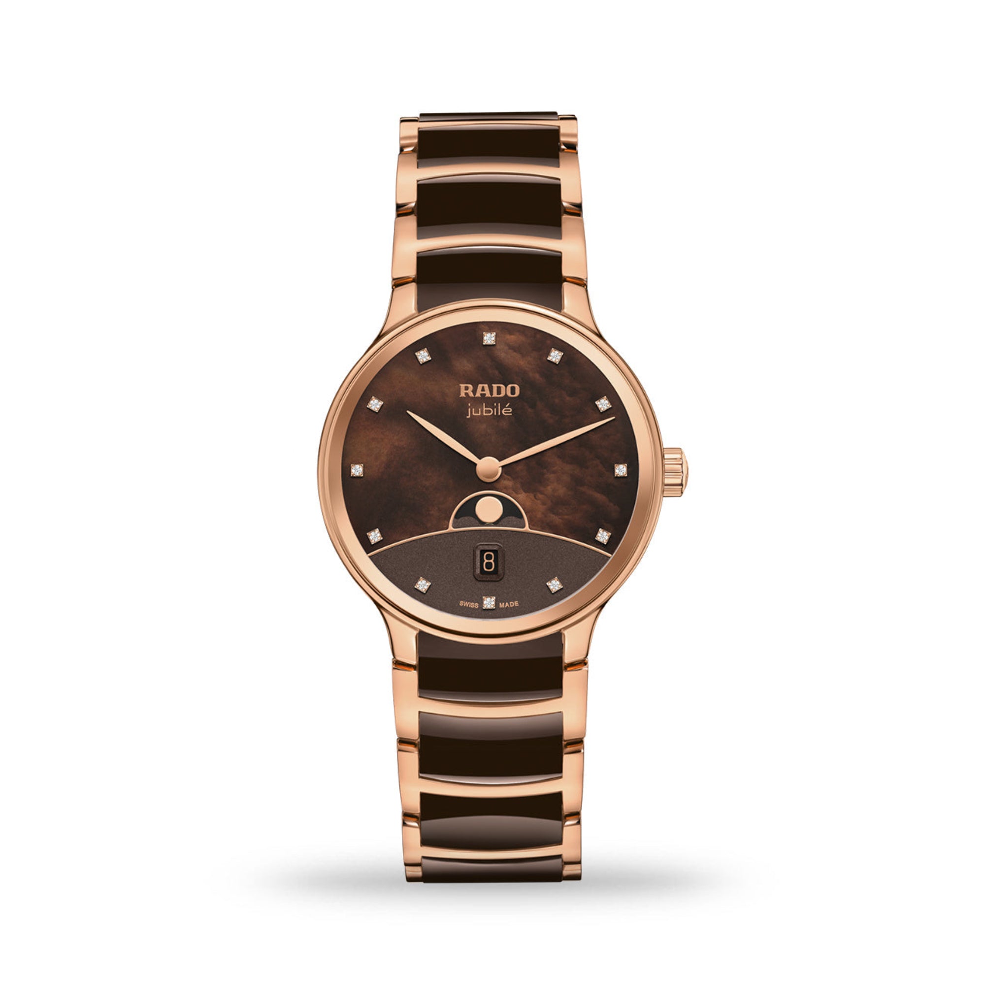 Rado Centrix Diamonds Brown & Rose Gold R30232902 - Bijoux Eclore