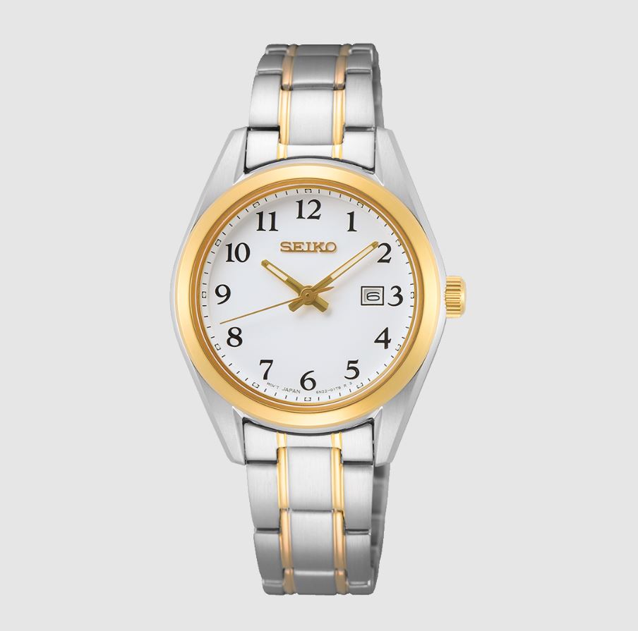 Seiko Core Quartz White Dial Ladies Watch SUR466P1