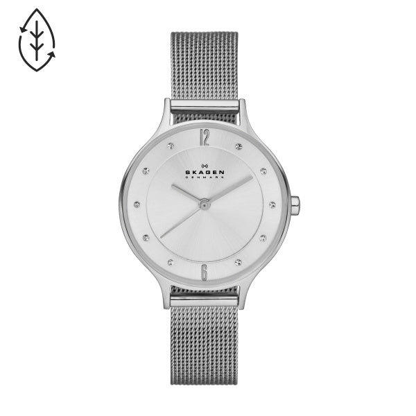 Skagen Anita Silver Dial Stainless Steel Mesh Ladies Watch SKW2149