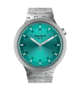Swatch Aqua Shimmer Turquoise Dial Stainless Steel Bracelet Unisex Watch SB07S100G