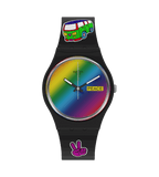 Swatch Bioceramic Flower Power Go With The Bow SO31B101