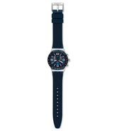 Swatch Casual Unisex Watch Blue Quartz Blue Grid YVS454