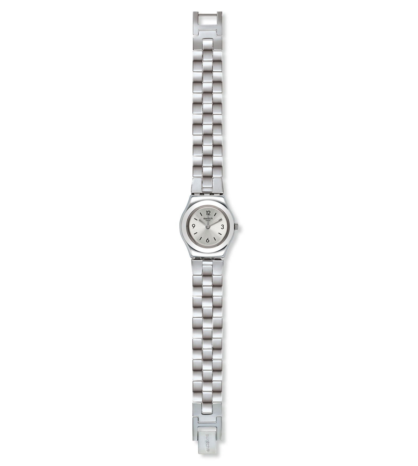 Swatch Gradino Quartz Silver Dial Stainless Steel Bracelet Ladies Watch YSS300G
