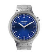 Swatch Indigo Hour Quartz Blue Dial Stainless Steel Unisex Watch SB07S102G