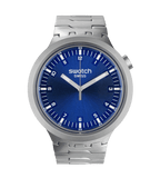 Swatch Indigo Hour Quartz Blue Dial Stainless Steel Unisex Watch SB07S102G