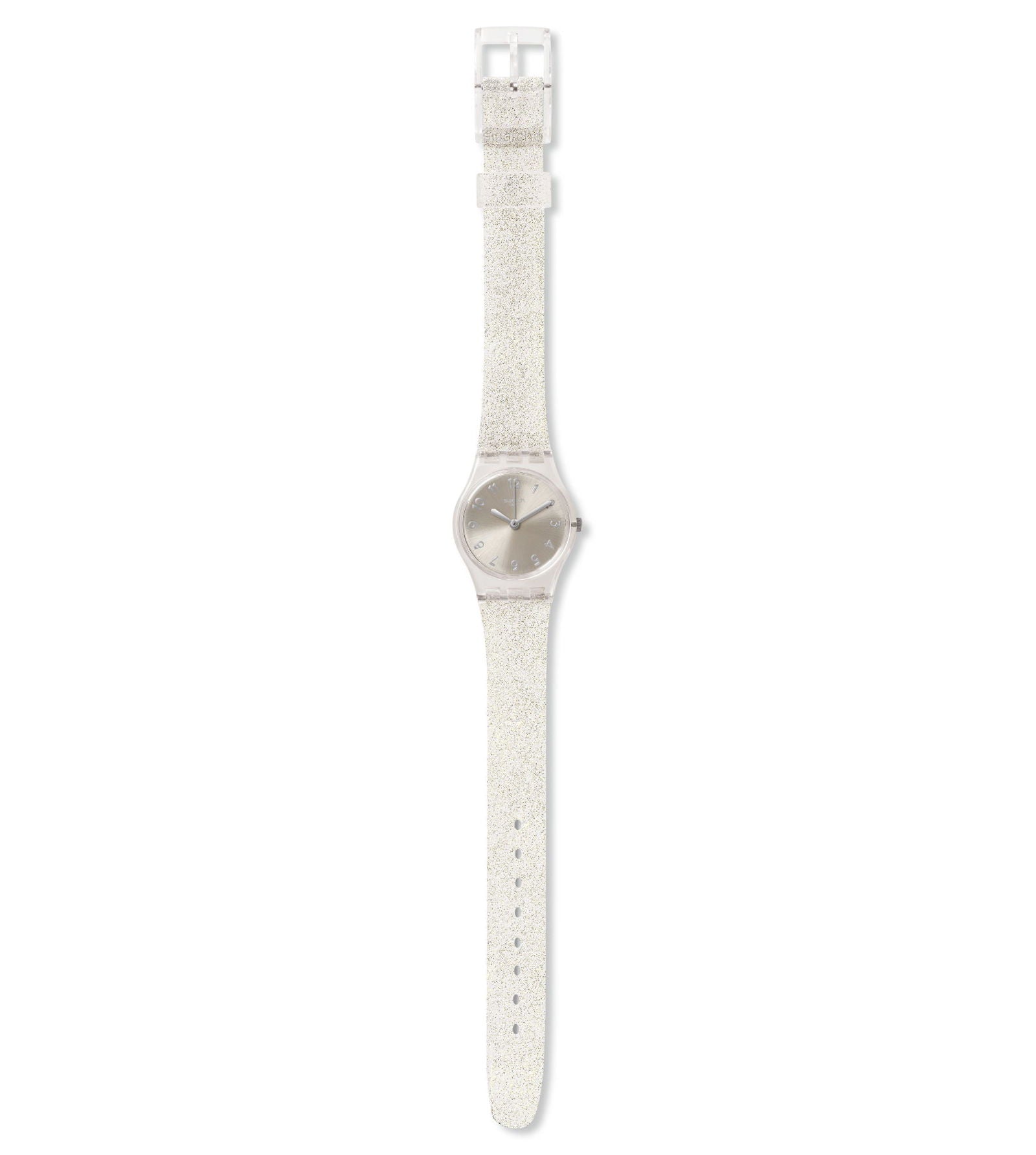 Swatch Silver Glistar Too Grey Dial Ladies Watch LK343E