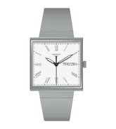 Swatch WHAT IF…GRAY? Square Bioceramic Unisex Watch SO34M700