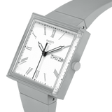 Swatch WHAT IF…GRAY? Square Bioceramic Unisex Watch SO34M700