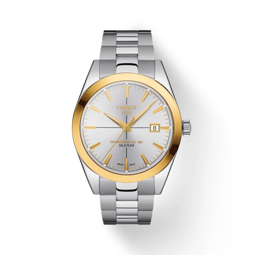 Tissot Gentleman Powermatic 80 Silicium Solid 18k Gold Bezel T927.407.41.031.01