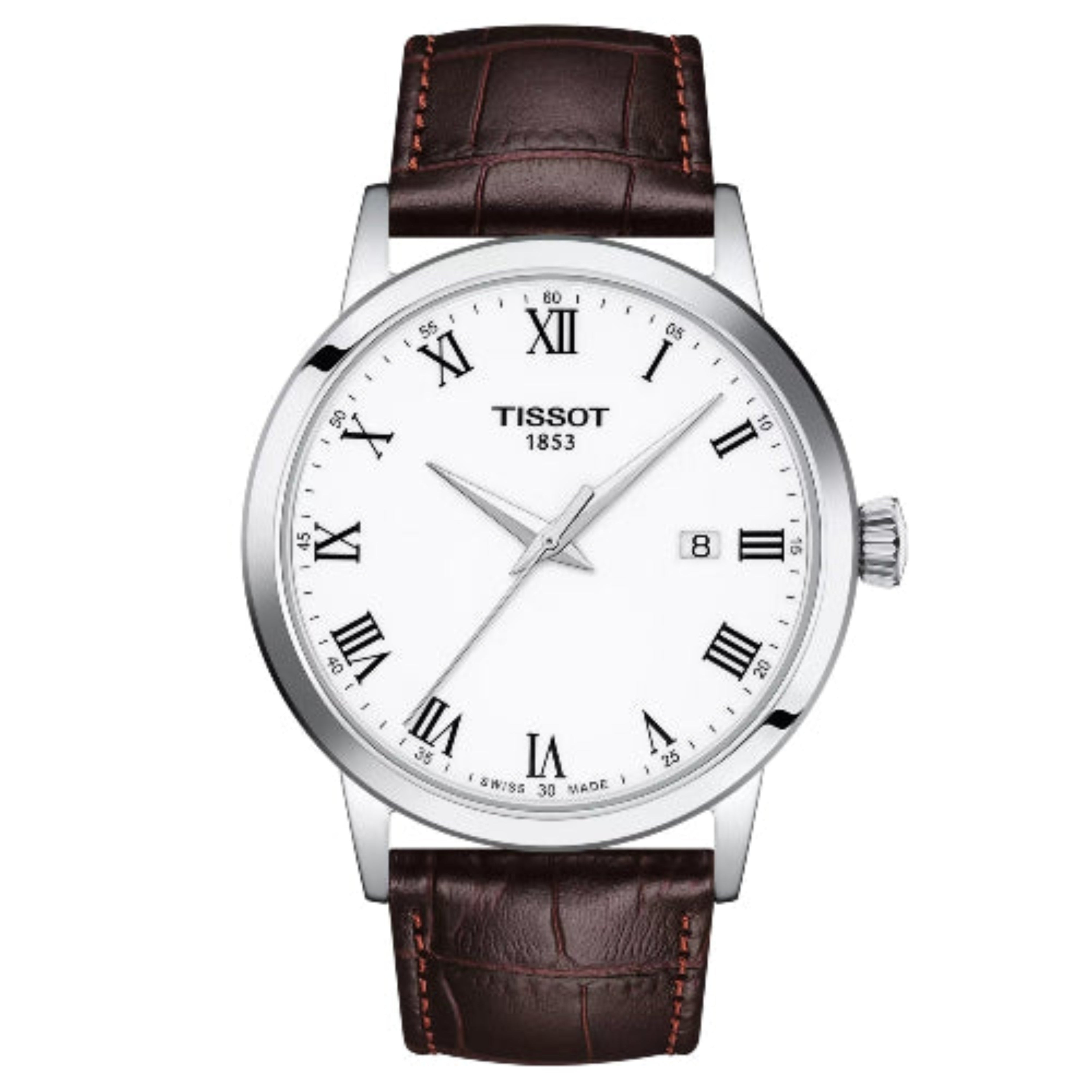 Tissot Men's T-Classic Stainless Steel Quartz Dream Watch White Dial T129.410.16.013.00 - Bijoux Eclore