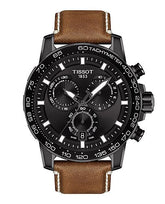 Tissot Supersport Chrono Black Dial Brown Leather Mens Watch T125.617.36.051.01
