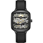 Rado R27197169 True Square Automatic Skeleton 38mm Rubber Band Watch - Bijoux Eclore