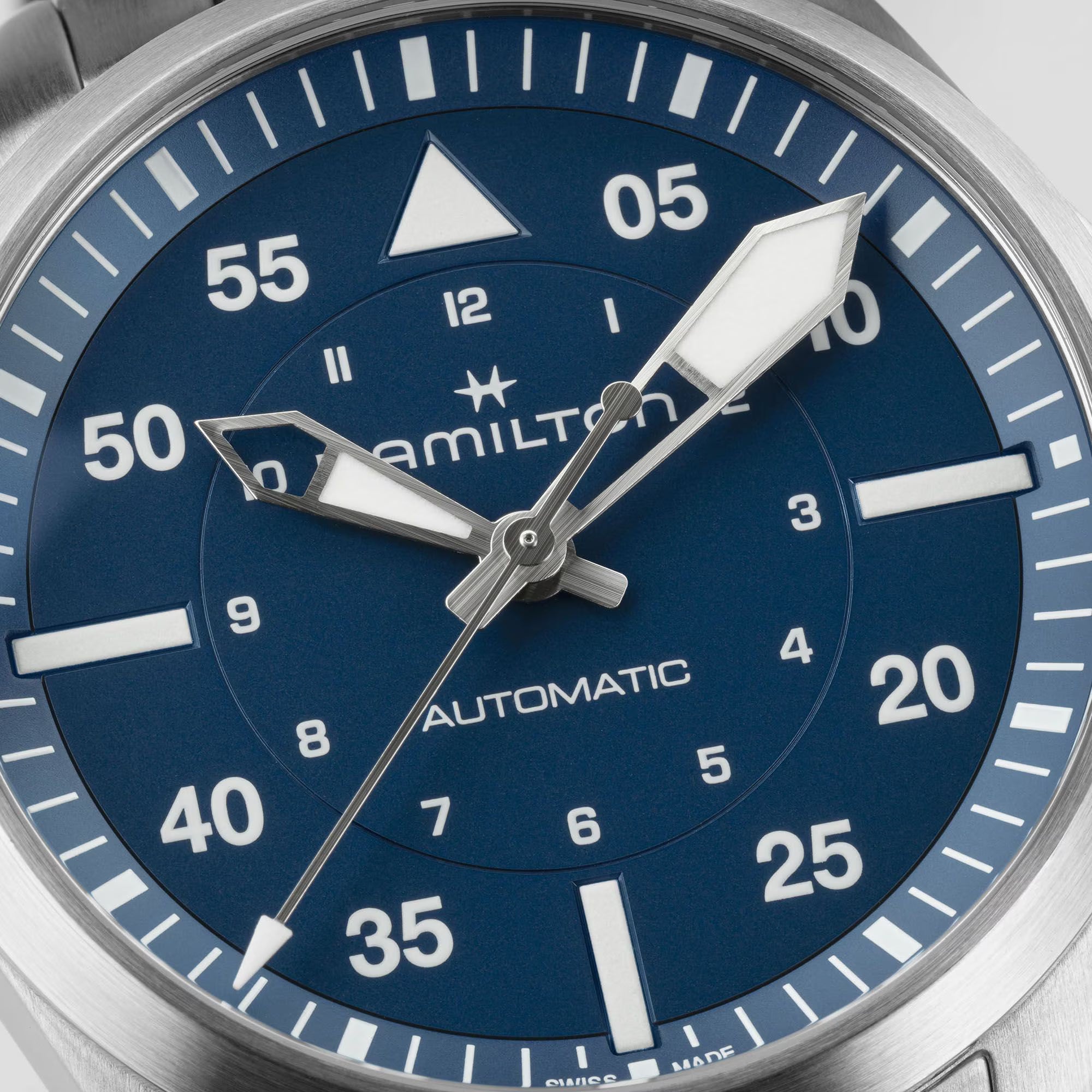Hamilton Khaki Aviation Pilot Auto 39mm Blue Dial Steel Men's Watch H76305140 - Bijoux Eclore