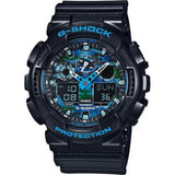 Casio GA100CB-1A G-Shock GA-100 Series Analog-Digital Blue Chrono Watch - Bijoux Eclore