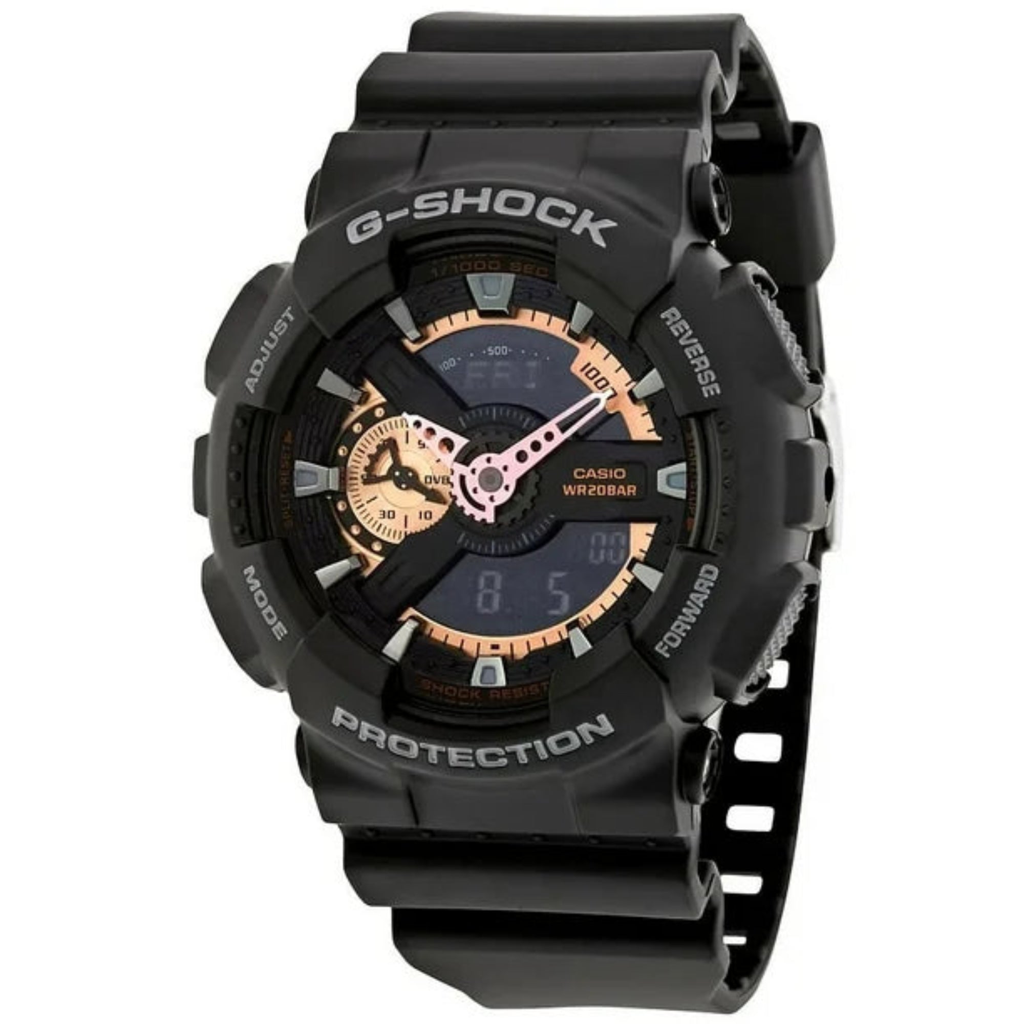 Casio GA110RG-1A  G Shock Mens Watch, Black/Rose Gold, - Bijoux Eclore