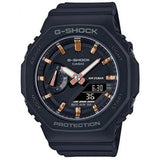 Casio G-Shock GMAS2100-1A black with gold accent thin watch NEW - Bijoux Eclore