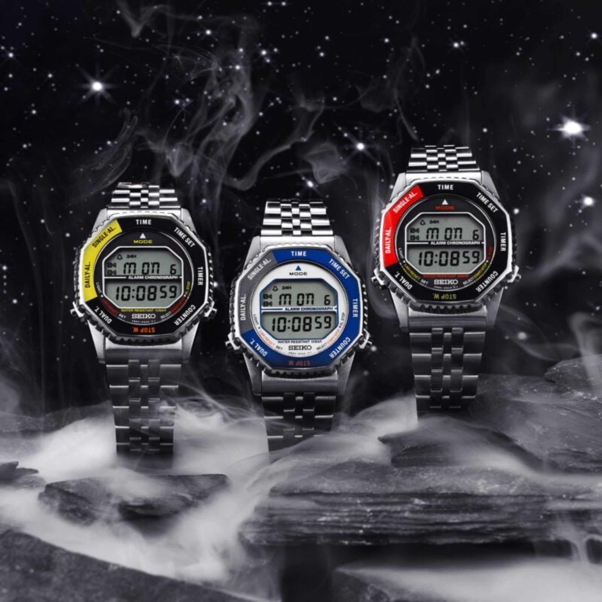 Seiko SMGG19P1 Men’s Digital Quartz Watch in Red & Black - Bijoux Eclore
