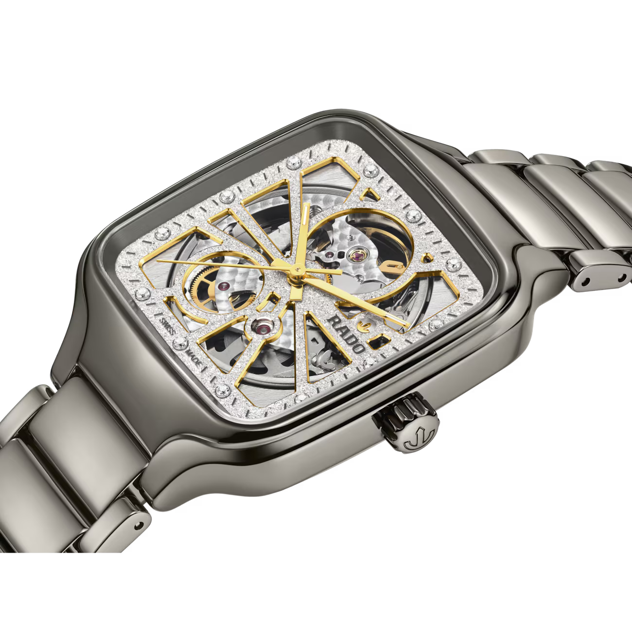 rado R27083722 True Square Automatic Open Heart Sparkling - Bijoux Eclore