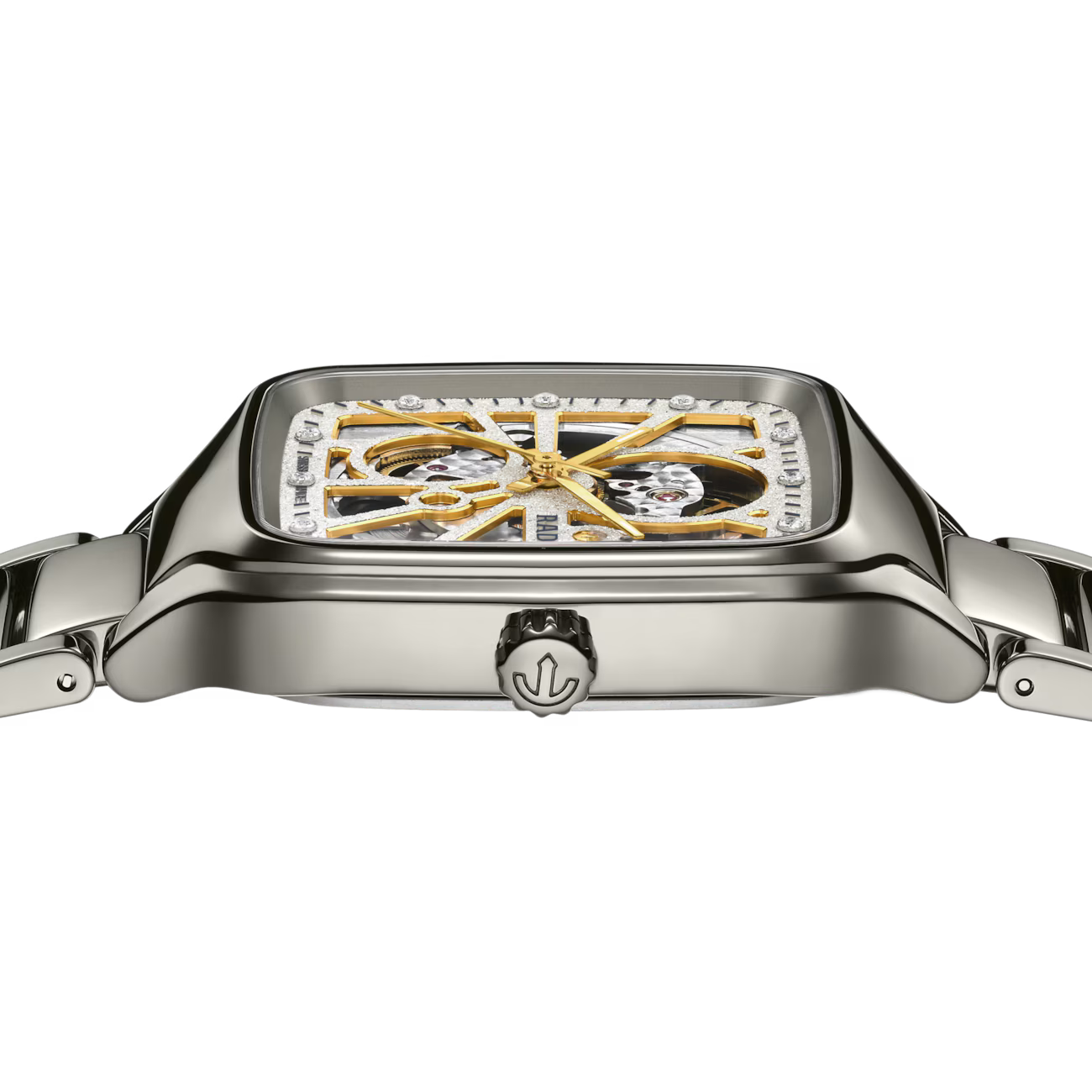 rado R27083722 True Square Automatic Open Heart Sparkling - Bijoux Eclore