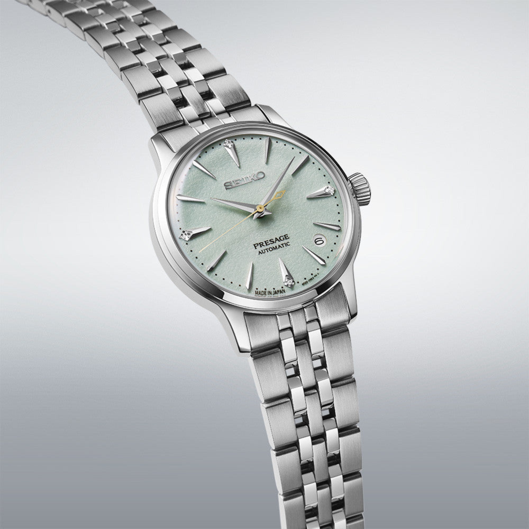 Seiko SRPL63J1 Presage Cocktail Frozen Mojito Diamond Automatic Ladies Watch - Bijoux Eclore