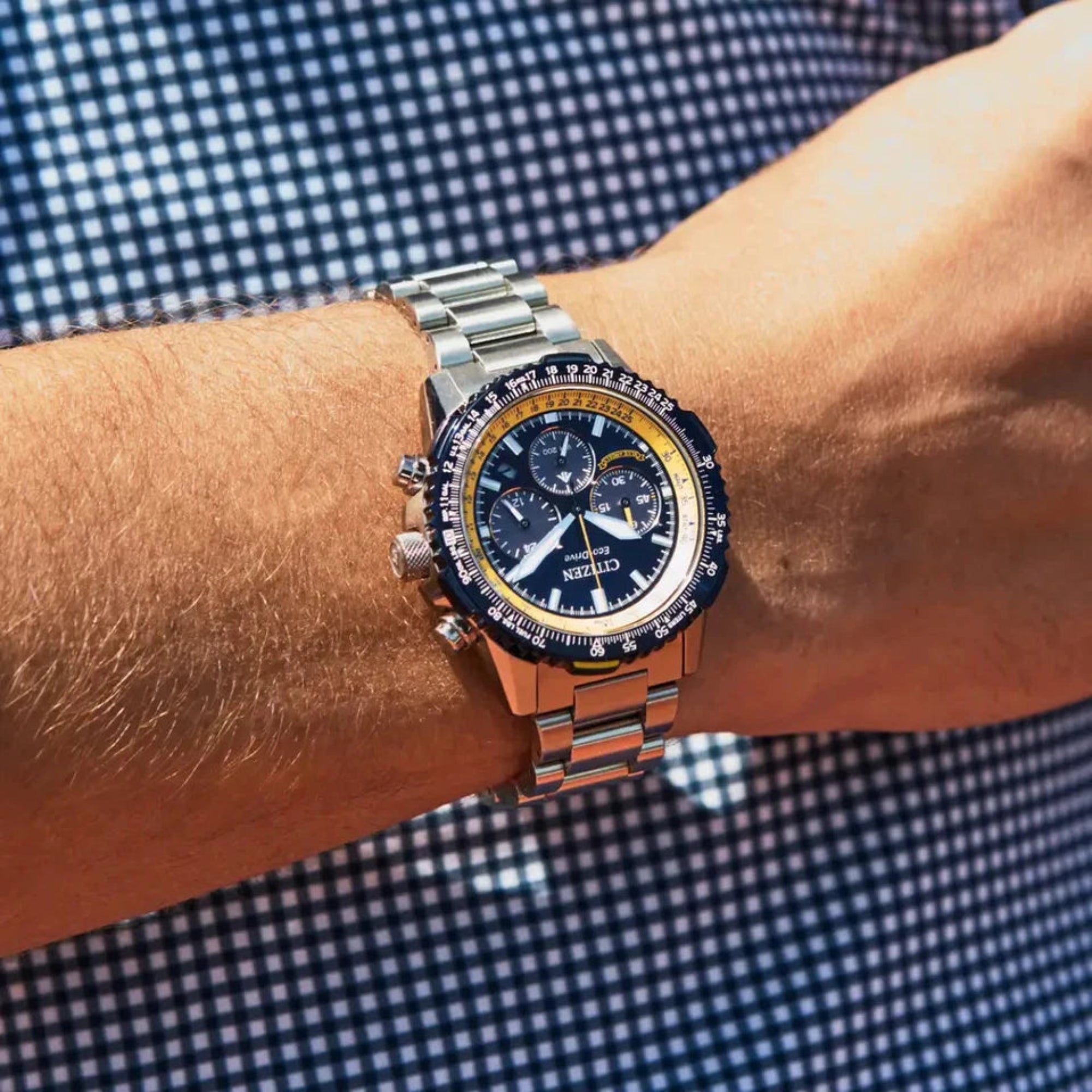 Citizen CA4667-53L  Promaster Navihawk Chronograph Blue Dial Men's Watch - Bijoux Eclore