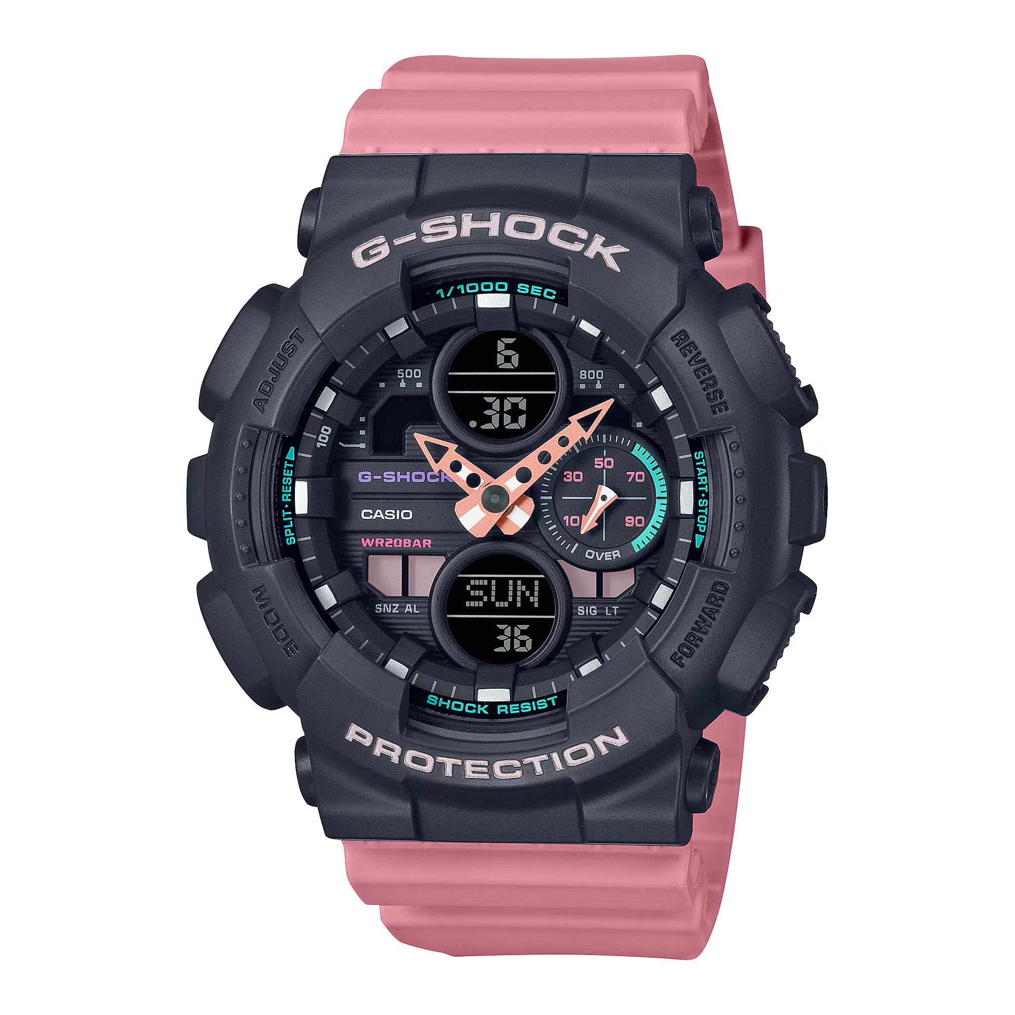 Casio G-Shock S-Series Analog-Digital Pink Watch GMAS140-4A - Bijoux Eclore