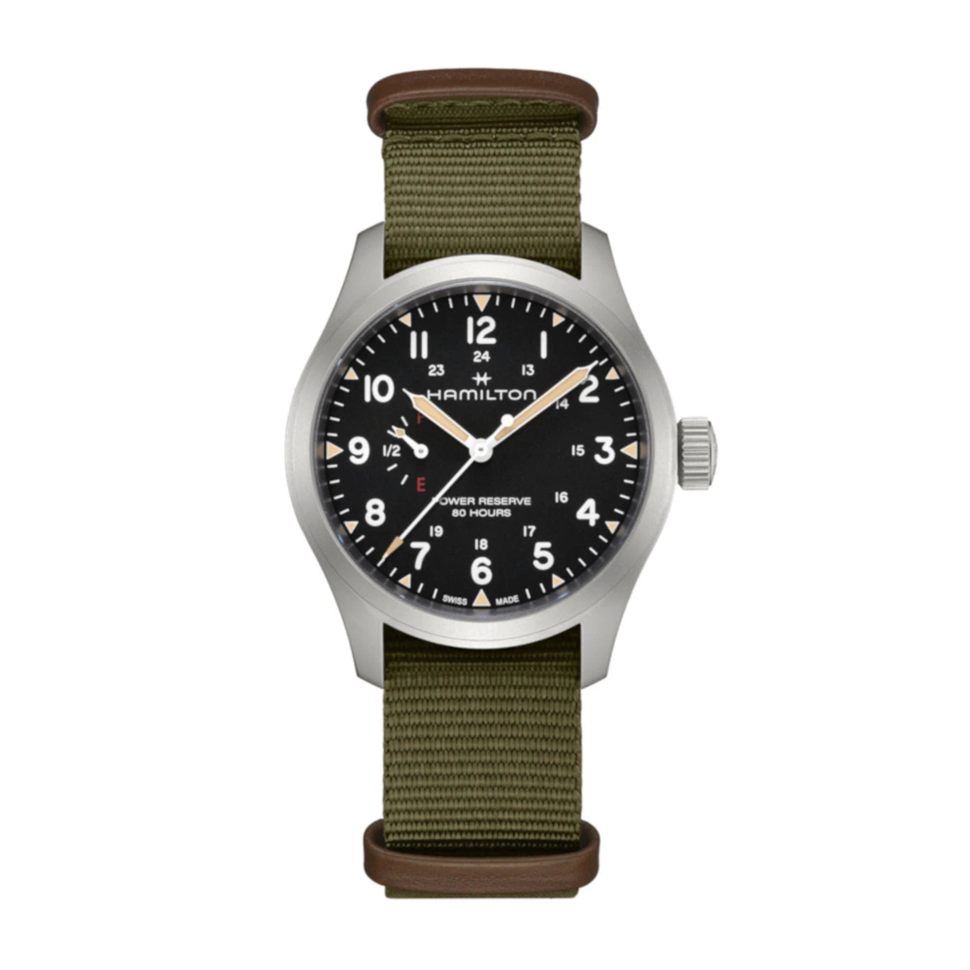 Hamilton H69509930 Khaki Field Mechanical Power Reserve - Bijoux Eclore