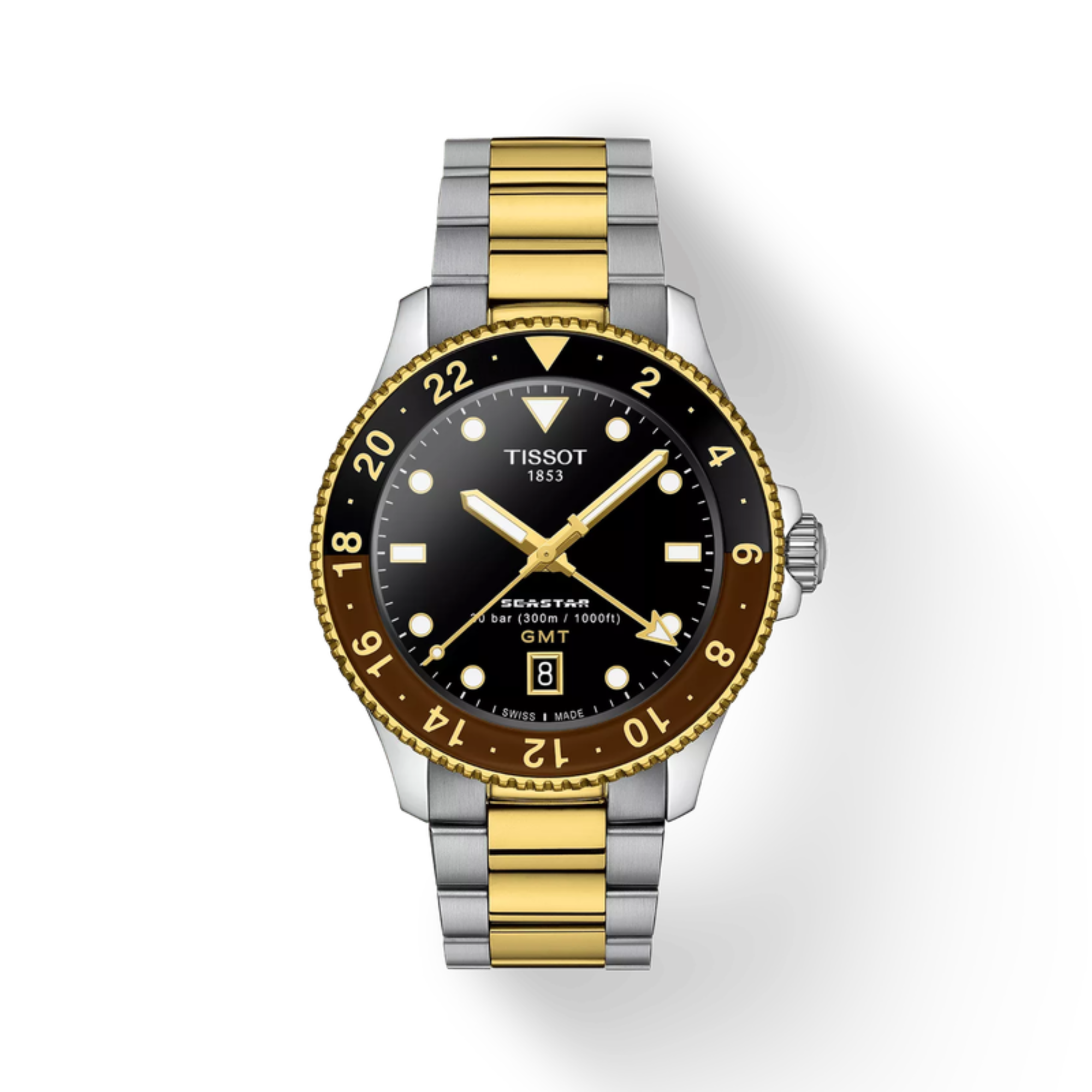 Tissot Seastar 1000 Quartz GMT Black Dial Watch T120.852.22.051.00 - Bijoux Eclore