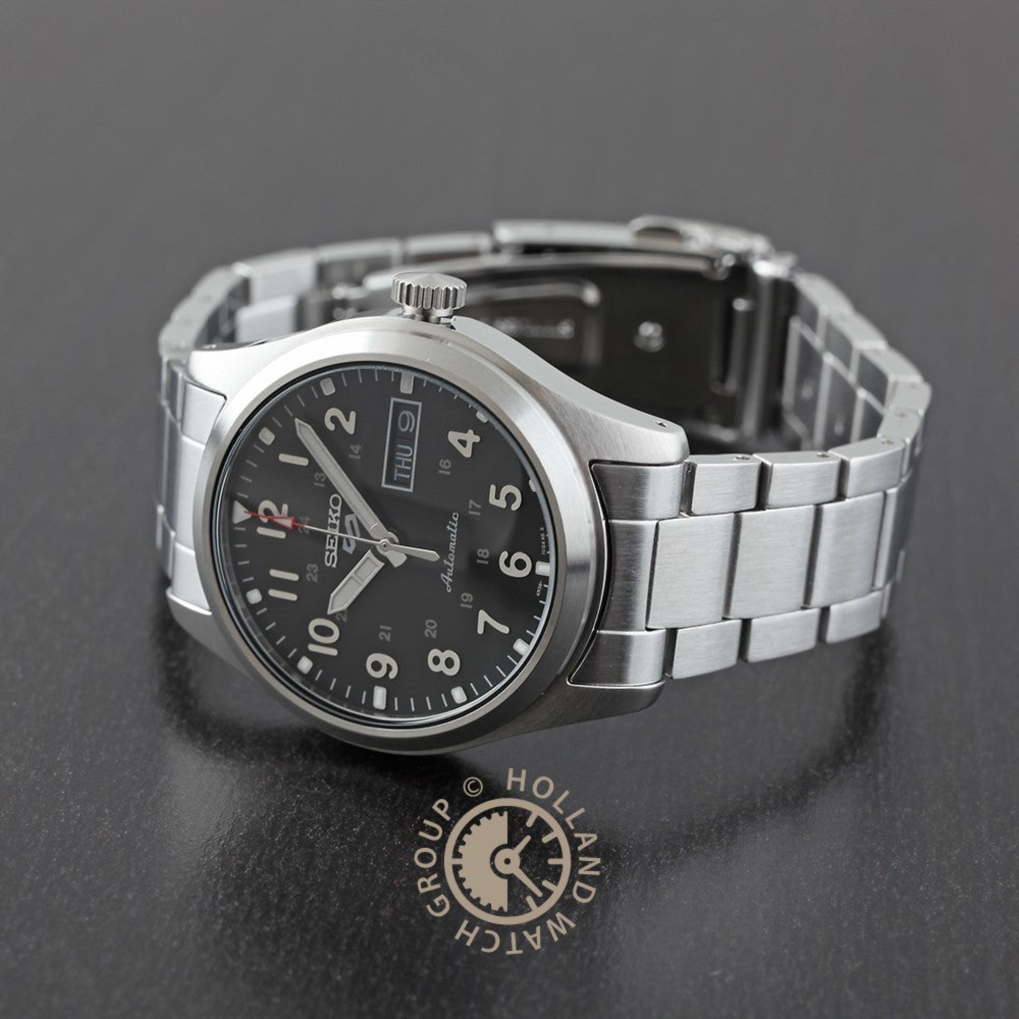 SEIKO SRPG27K1J 5 Sports Men's Watch Silver-Tone 39.4mm Stainless Steel - Bijoux Eclore