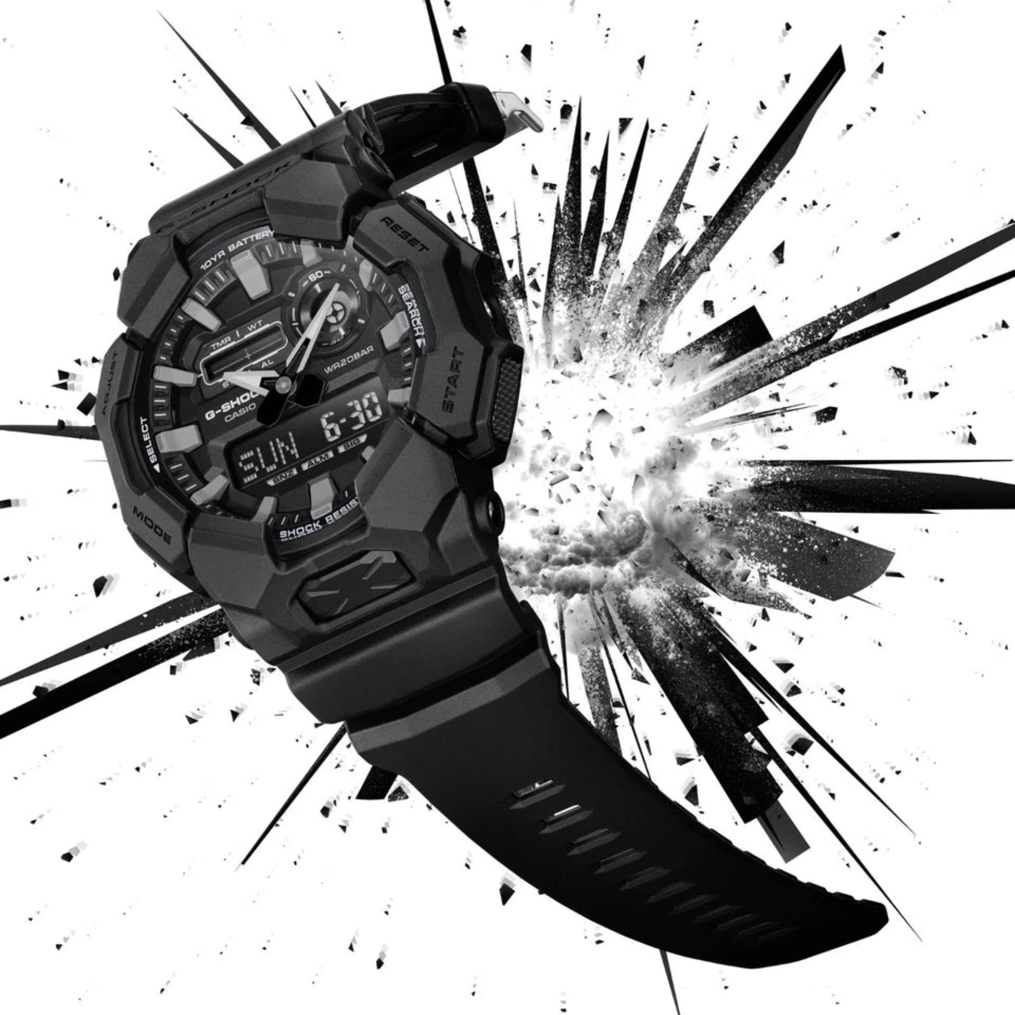 Casio GA010-1A1 G-Shock Analog - Digital Black Resin Watch - Bijoux Eclore