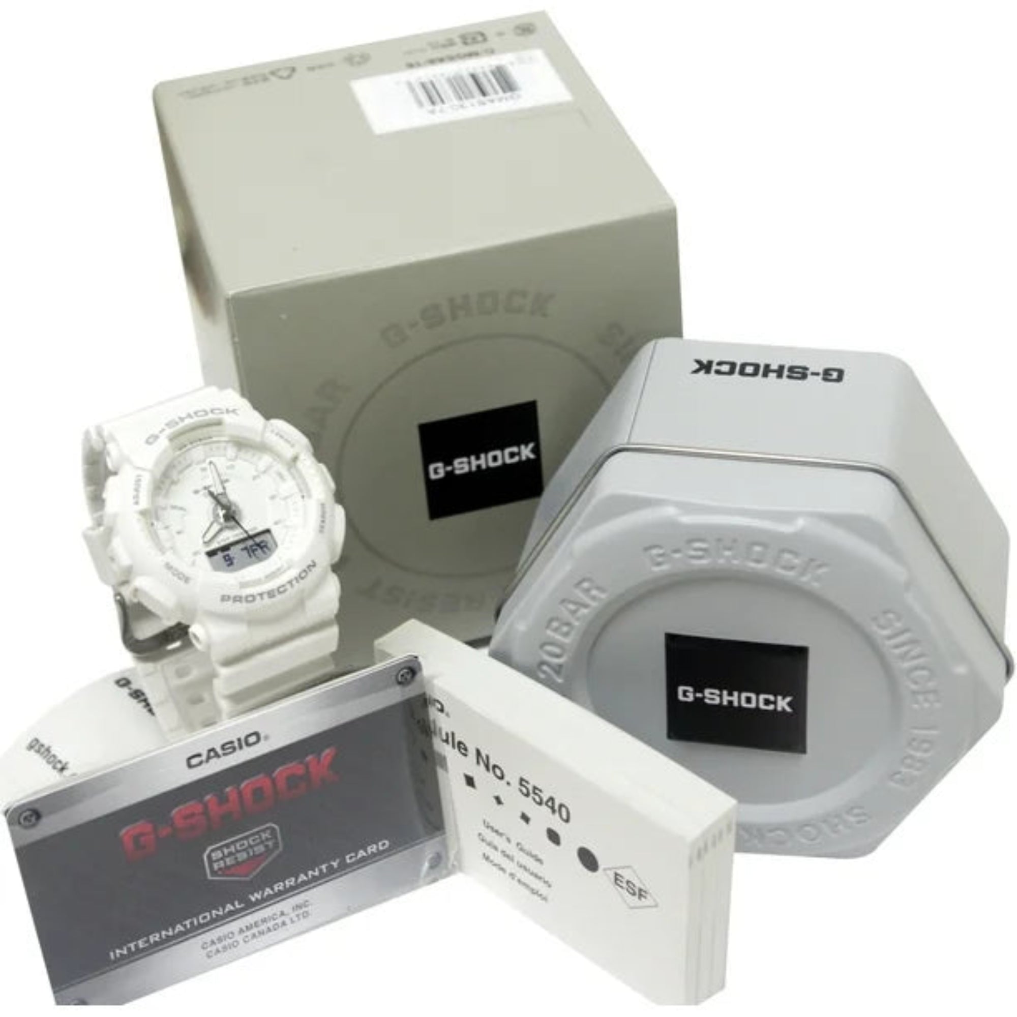 Casio GMAS130-7A Unisex Watch White Resin G-Shock S Series - Bijoux Eclore