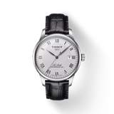 Montre Tissot Le Locle Powermatic 80 cadran argenté en cuir noir T006.407.16.033.00 