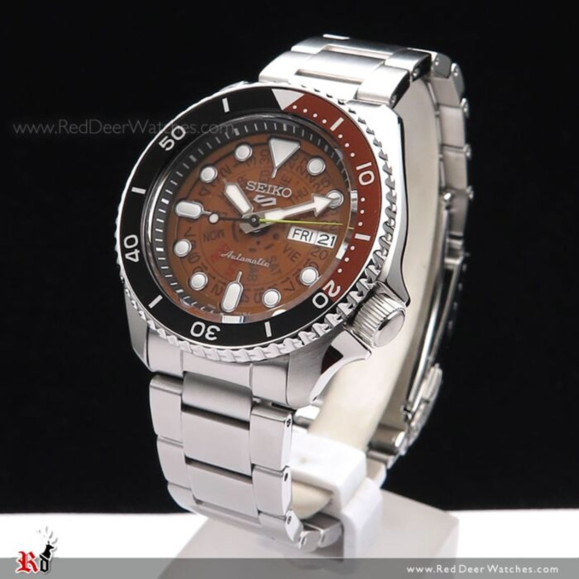 SEIKO SRPJ47K1J,Men's Sport,Automatic,Stainless Case,Rotating,Day & Date,100m - Bijoux Eclore