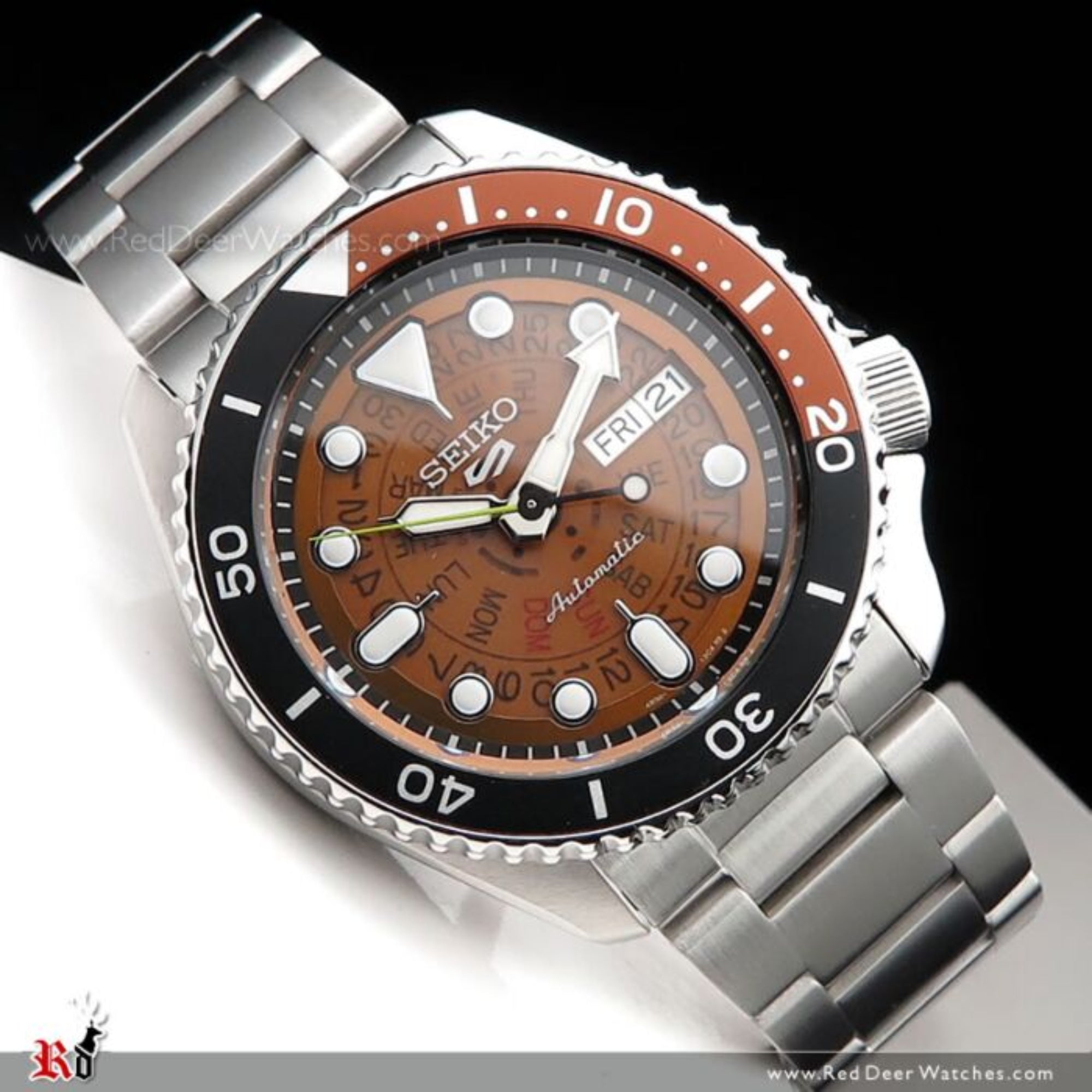 SEIKO SRPJ47K1J,Men's Sport,Automatic,Stainless Case,Rotating,Day & Date,100m - Bijoux Eclore