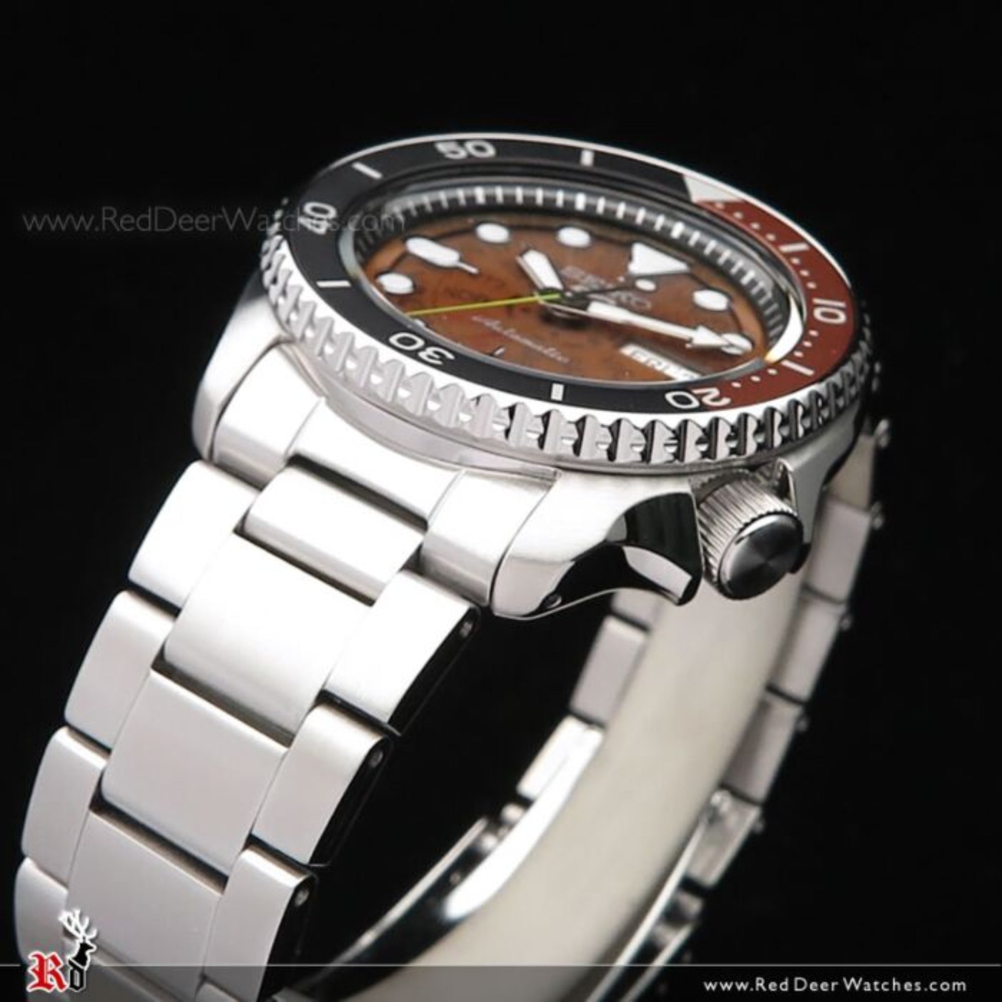 SEIKO SRPJ47K1J,Men's Sport,Automatic,Stainless Case,Rotating,Day & Date,100m - Bijoux Eclore