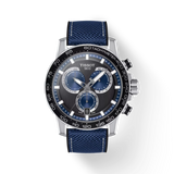 Montre Tissot Supersport Chrono avec bracelet en cuir bleu T125.617.17.051.03