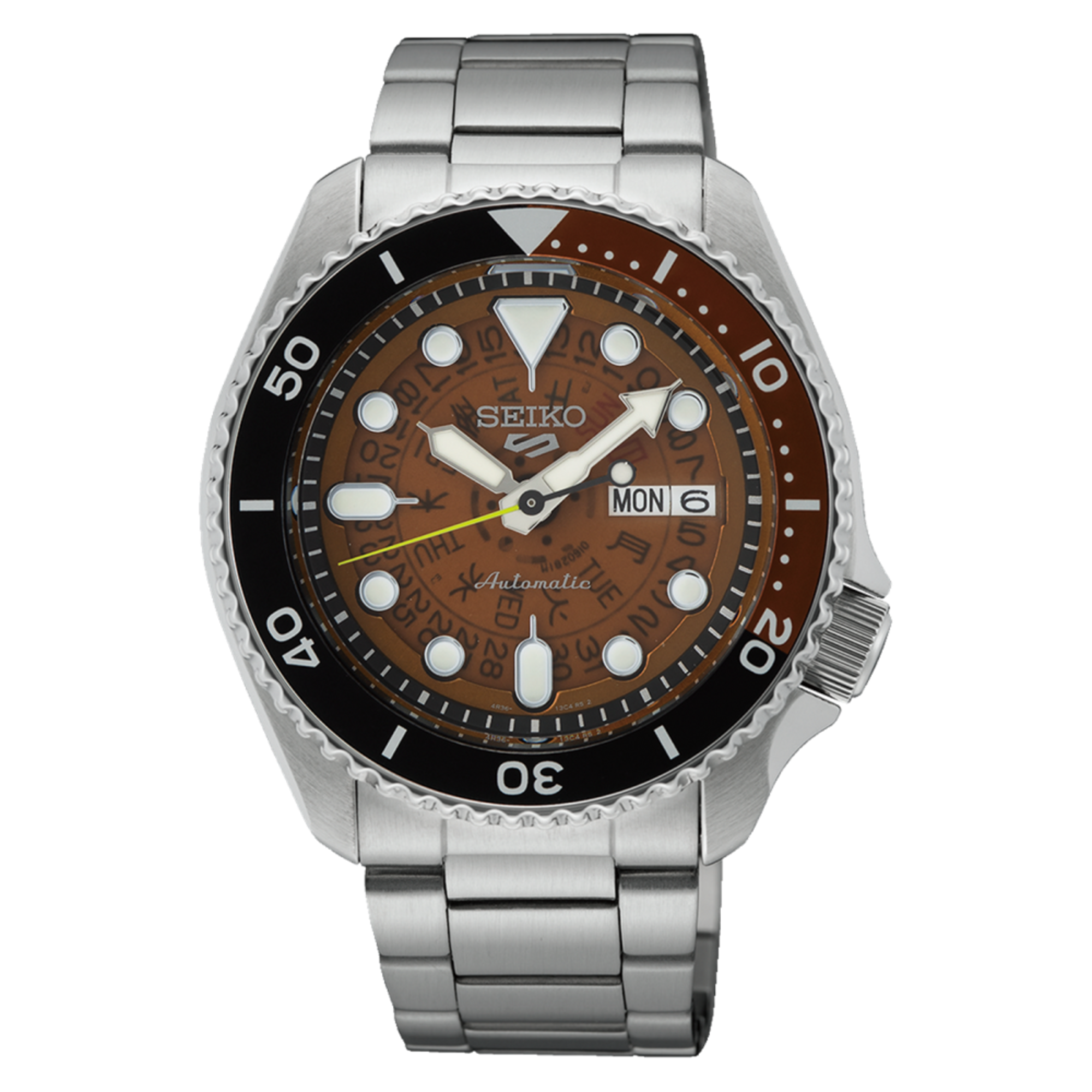 SEIKO SRPJ47K1J,Men's Sport,Automatic,Stainless Case,Rotating,Day & Date,100m - Bijoux Eclore