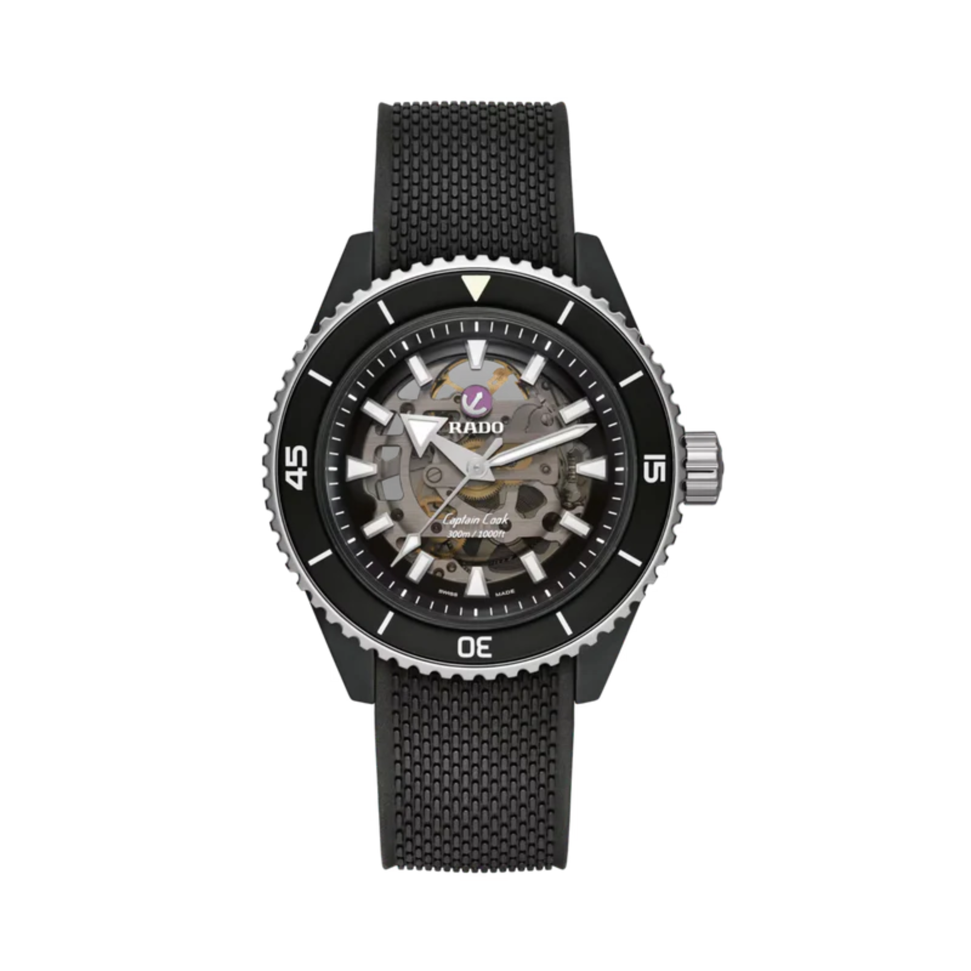 rado R32129168 CAPTAIN COOK HIGH-TECH CERAMIC SKELETON - Bijoux Eclore