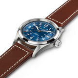 Hamilton Khaki Field Blue Dial Leather Strap Men’s Watch H70455540 - Bijoux Eclore