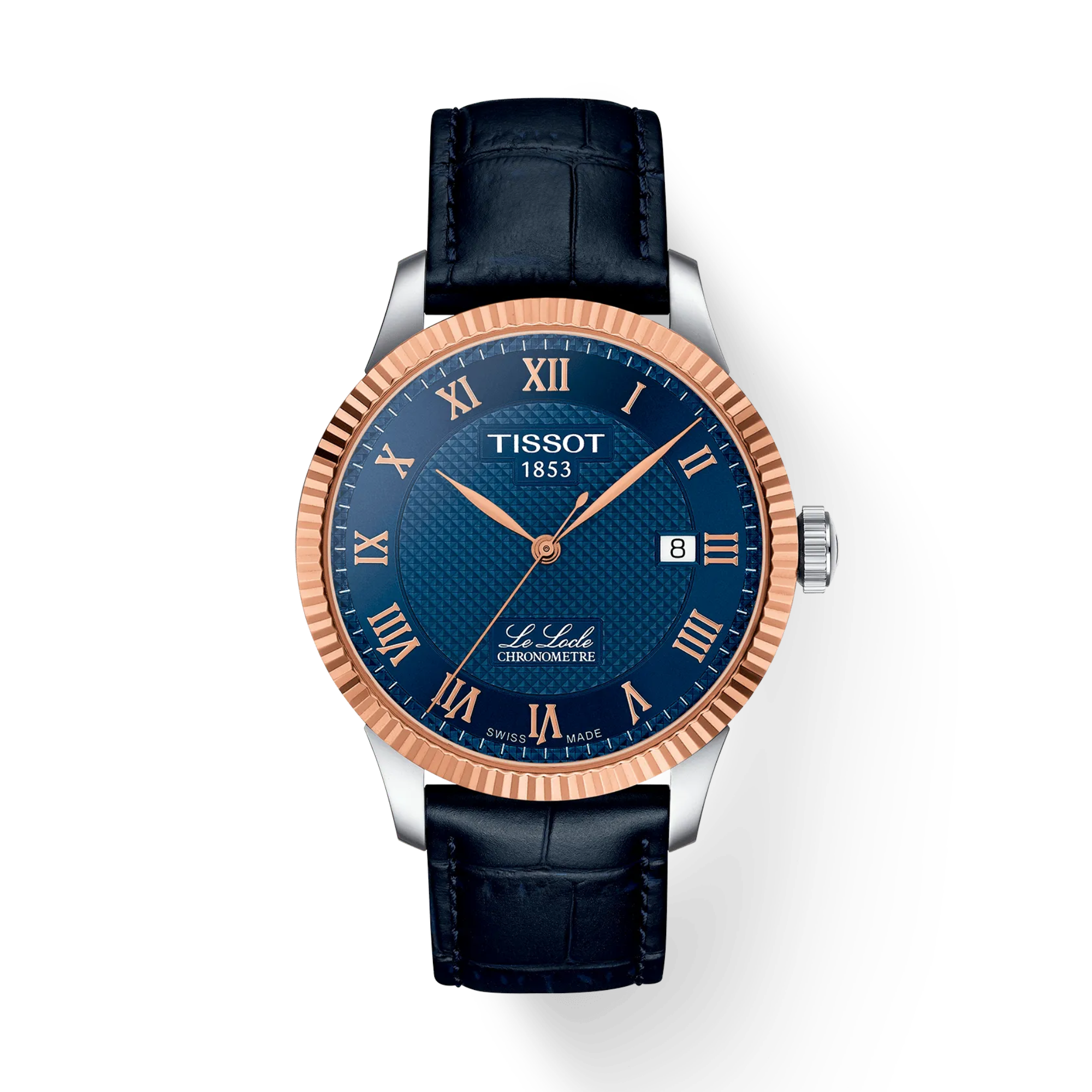 Tissot Le Locle Powermatic 80 COSC 39 mm Blue Dial T932.408.46.043.00 - Bijoux Eclore