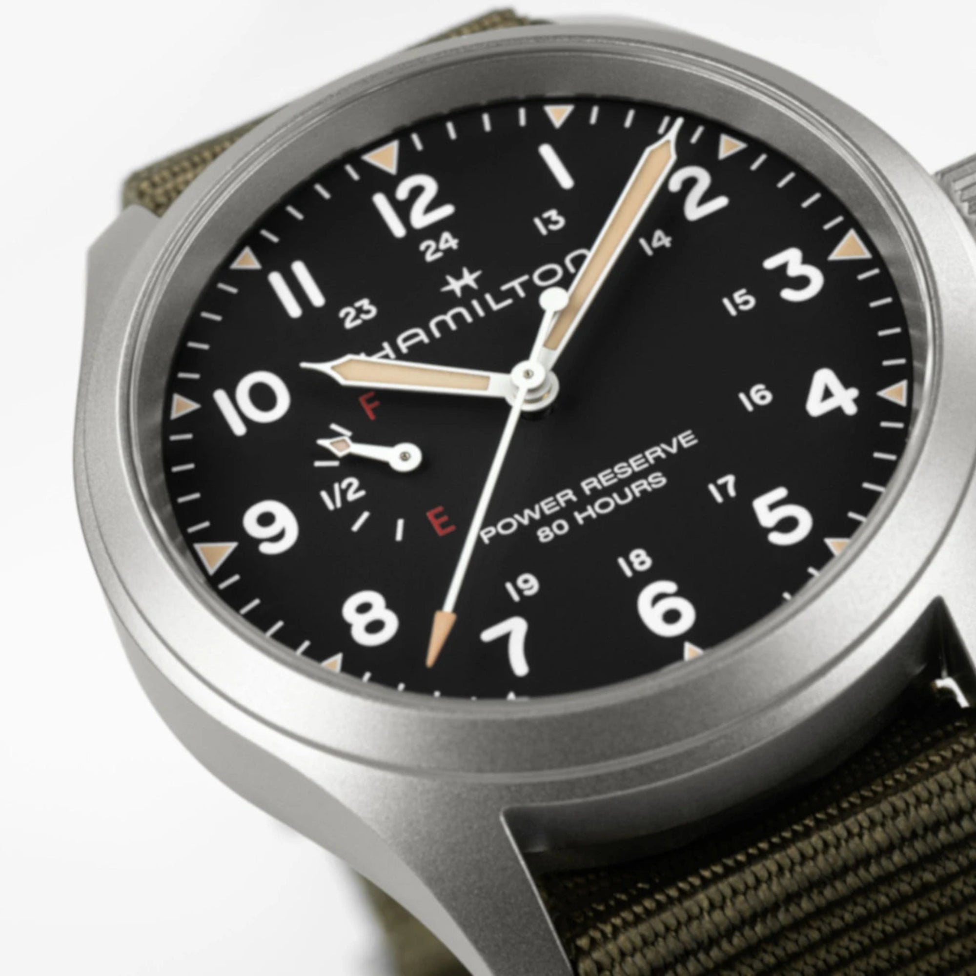 Hamilton H69509930 Khaki Field Mechanical Power Reserve - Bijoux Eclore