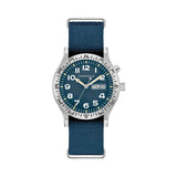 Caravelle by Bulova Men’s Field Watch Blue Dial Nylon 43C126 - Bijoux Eclore