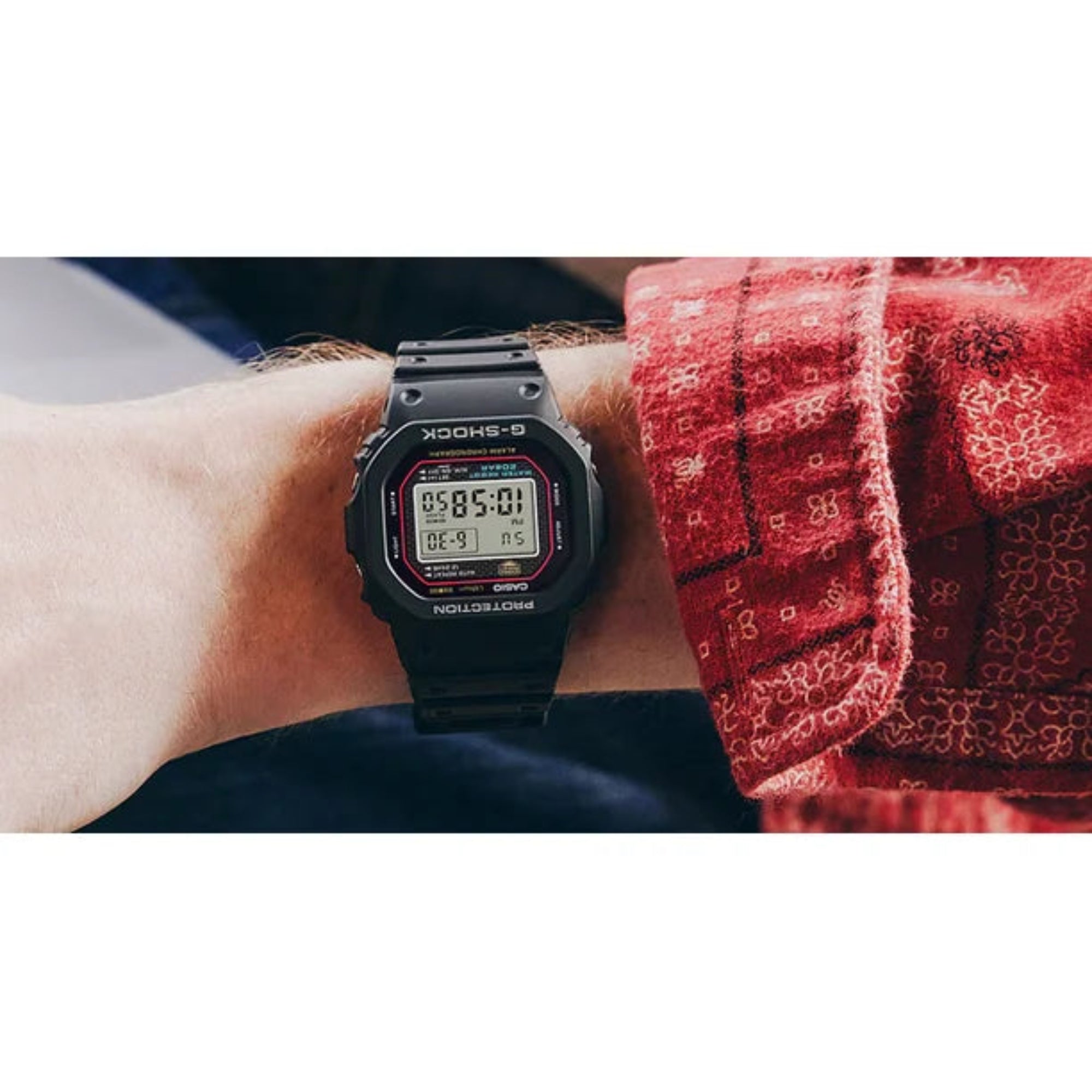 Casio  DW5000R-1A G-Shock Digital 5000 Series Black Resin Watch 42.3mm - Bijoux Eclore
