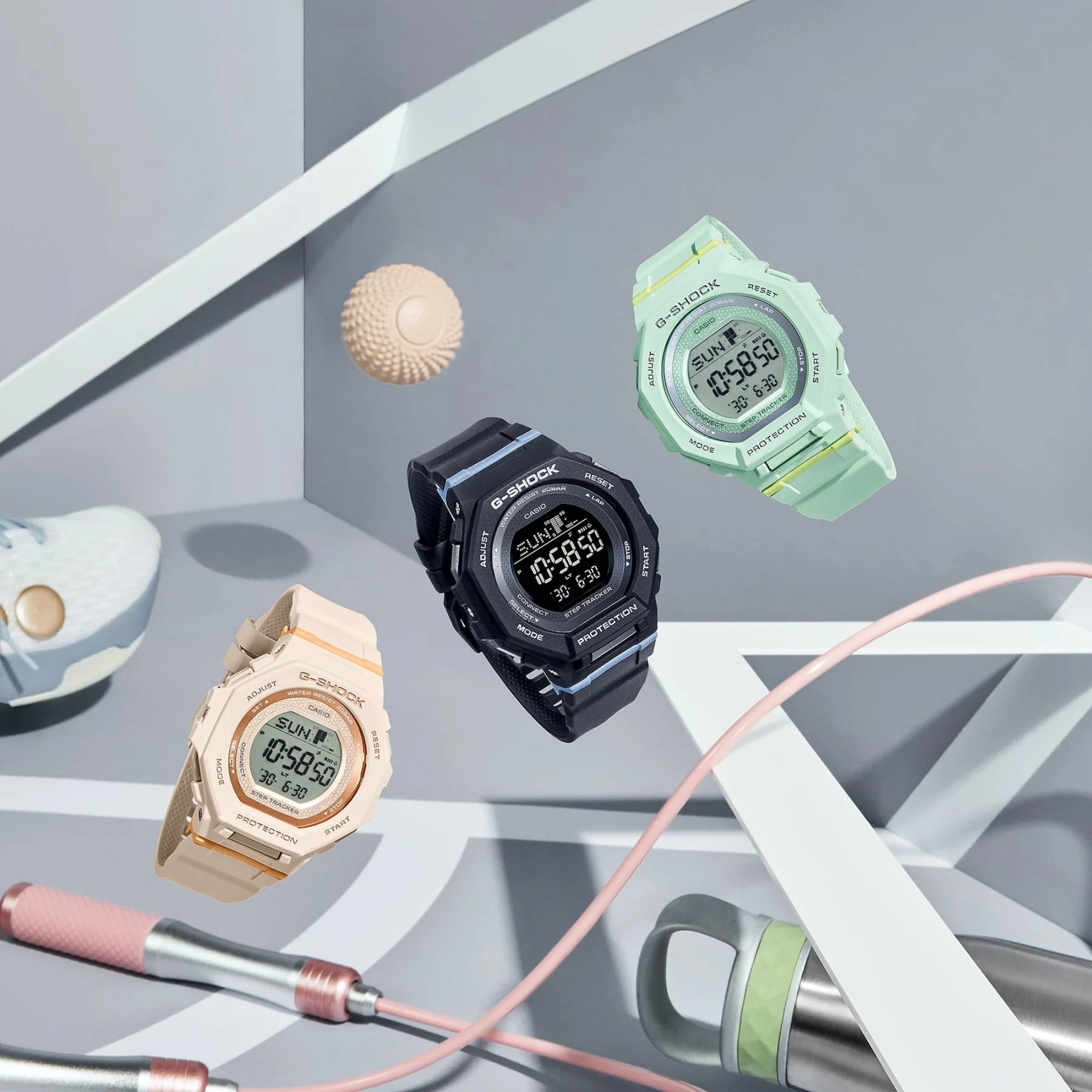 Casio G-Shock GMDB300-4 Step Tracker Sports Oriented Digital Pink Watch - Bijoux Eclore