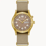 Caravelle by Bulova Men’s Field Lite Up Taupe Dial Nylon Strap Watch | 44C113