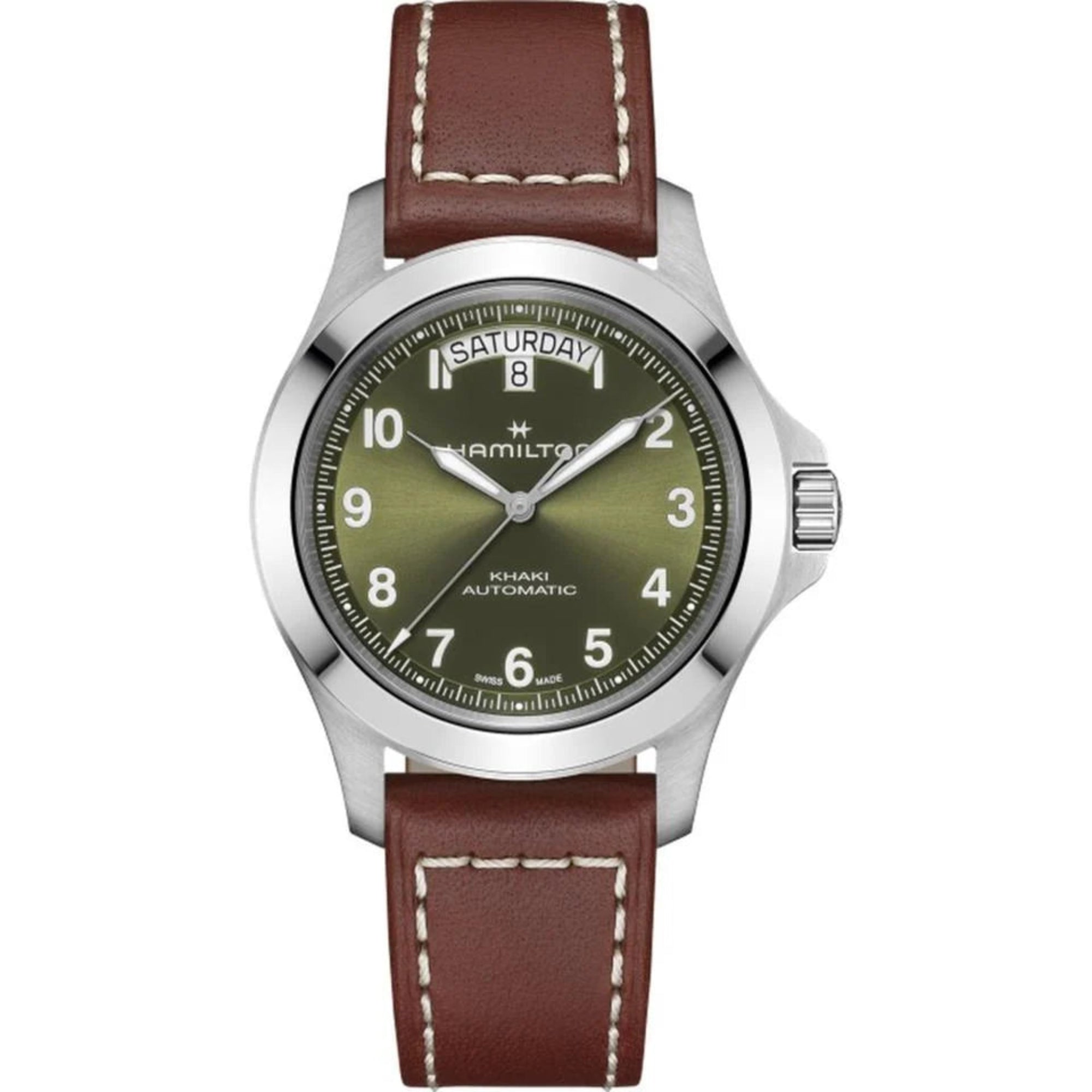 Hamilton Khaki Field King Day-Date AUTO - 40mm - Green  H64475560 - Bijoux Eclore