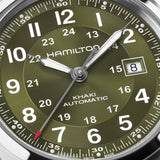 Hamilton Khaki Field Green Dial Leather Strap Men’s Watch H70605560 - Bijoux Eclore