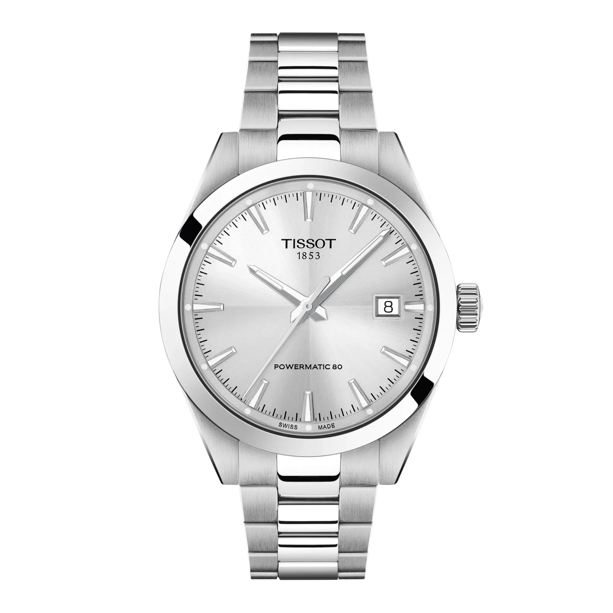 Tissot PR 100 Powermatic 80 40mm Silver Dial Stainless Steel T165.807.11.031.00 - Bijoux Eclore