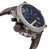 U-Boat 8806 Capsule 50 mm PVD BK BL Automatic Mens Watch 10ATM - Bijoux Eclore