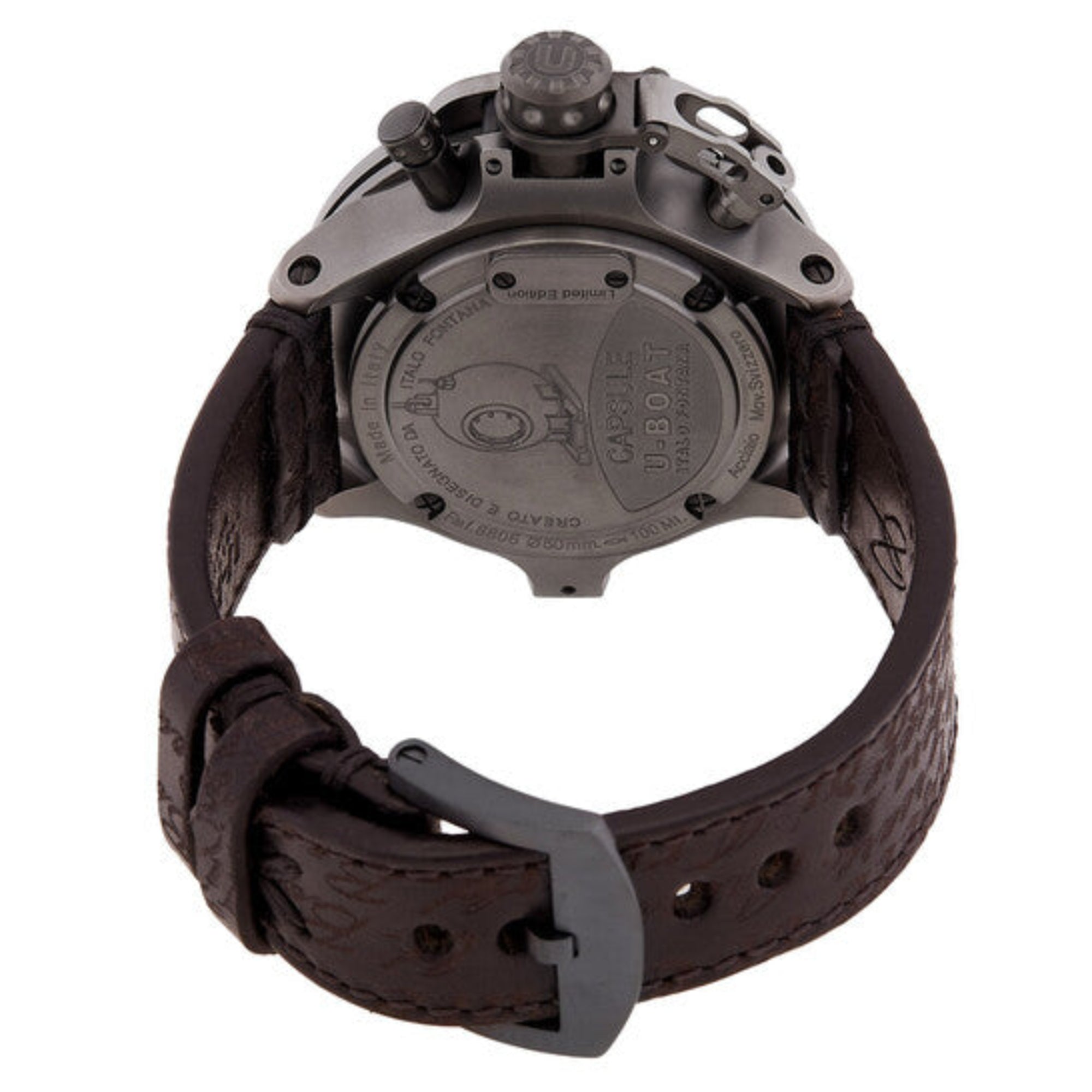 U-Boat 8806 Capsule 50 mm PVD BK BL Automatic Mens Watch 10ATM - Bijoux Eclore